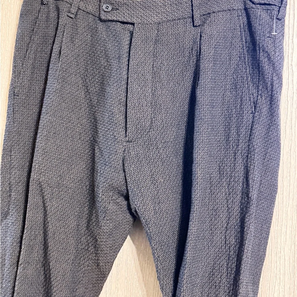 Messagerie Charcoal Textured Dress Pants